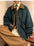 American Style Vintage 2025 Men Bomber Jacket Windbreakers Zipper Coats Autumn Loose Cargo Outwear